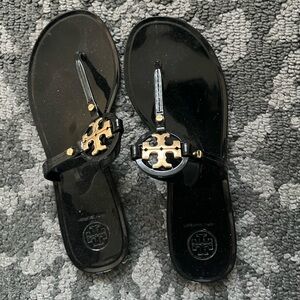 Tory Burch Patent Leather Flip Flops
